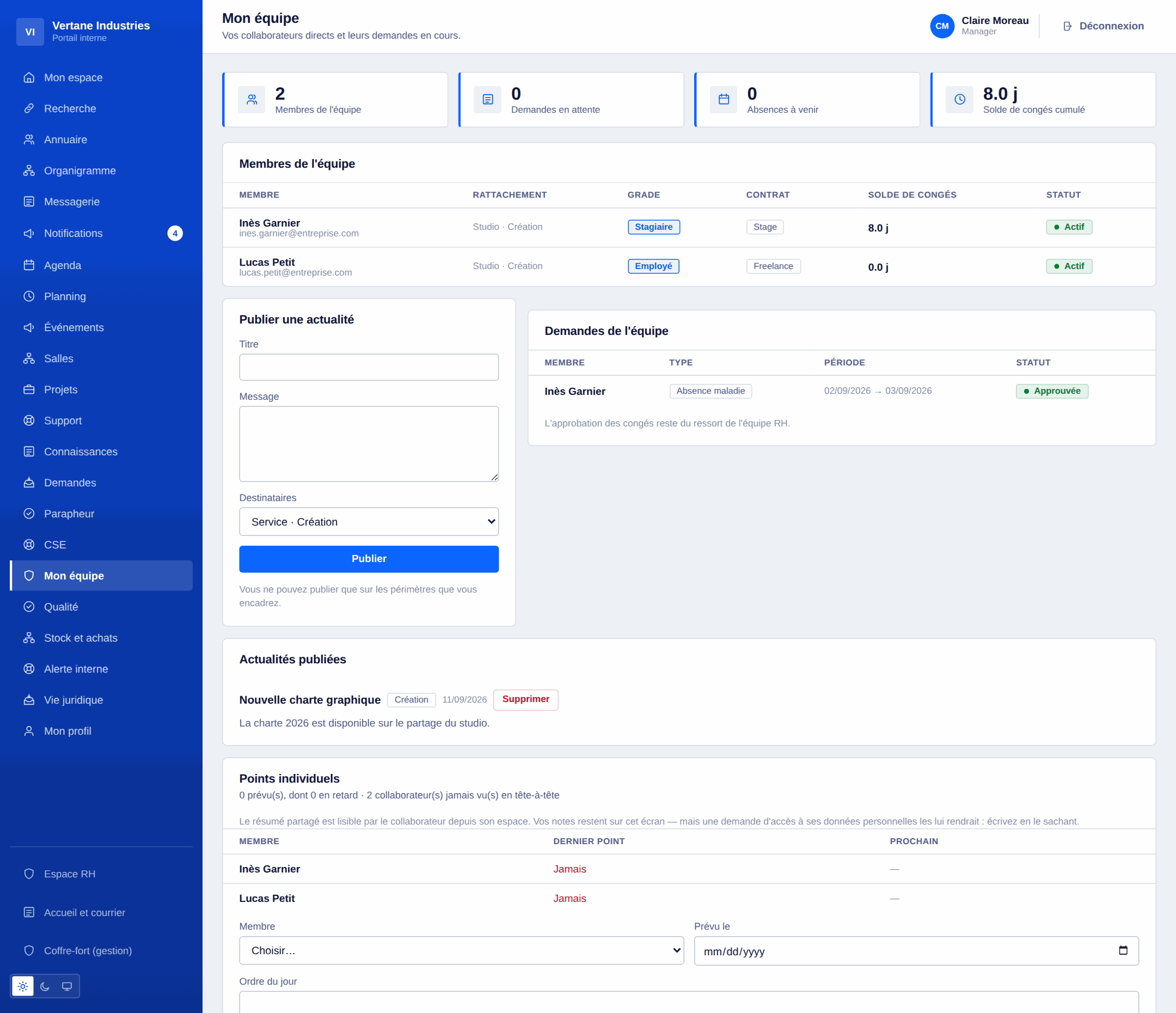 Espace manager